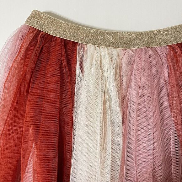 Sweet Wink Rose Fairy Tutu Tulle Skirt Fall Pink Orange Girls Size 6-8 years - Picture 4 of 11